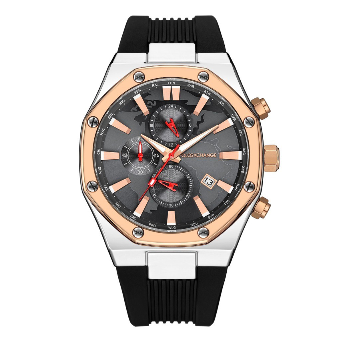 MONTRE POLOEXCHANGE HOMME M.FONCTION SILICONE